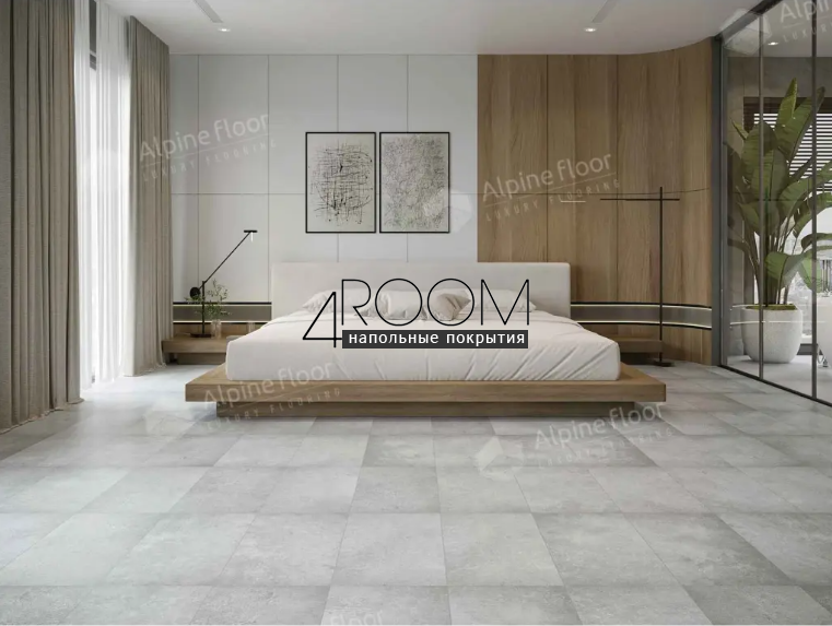 Кварц-виниловая, клеевая LVT плитка Alpine Floor Light Stone LVT, Ройал ECO-15-13, 608х303х2,5мм, 43 класс