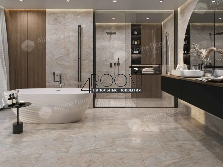 Кварц-виниловая, клеевая LVT плитка Alpine Floor Light Stone LVT, Вилио ECO-15-20, 608х303х2,5мм, 43 класс