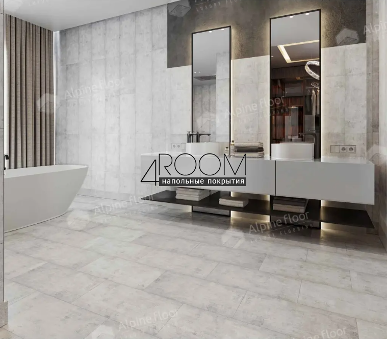 Кварц-виниловая, клеевая LVT плитка Alpine Floor Light Stone LVT, Сумидеро ECO-15-17, 608х303х2,5мм, 43 класс