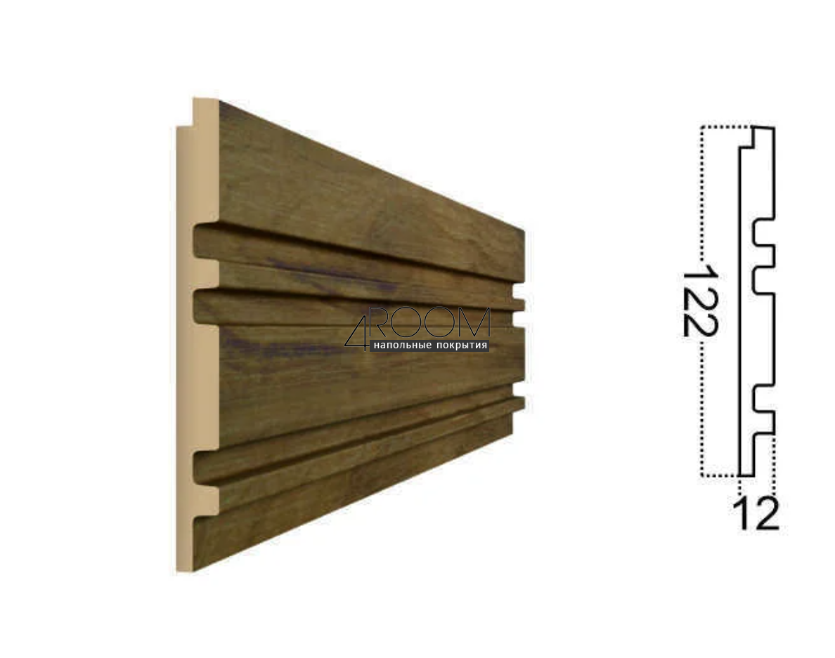 Стеновая 3D Панель Paolo Arte Konture, Kr200SP-14/2,7 Дуб, 122х12х2700мм