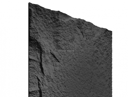 Стеновая Панель из полиуретана Камень Paolo Arte Rock k001-5, тёмно-серый, 1200х600х30мм