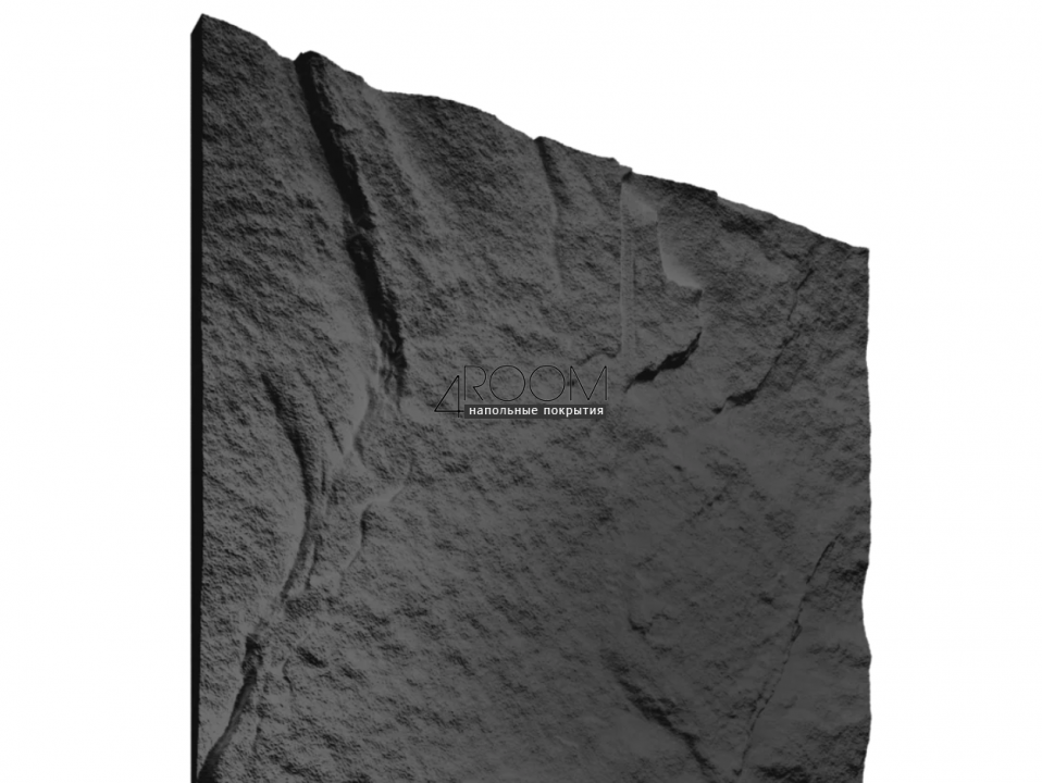 Стеновая Панель из полиуретана Камень Paolo Arte Rock k009-5, тёмно-серый, 1200х600х30мм