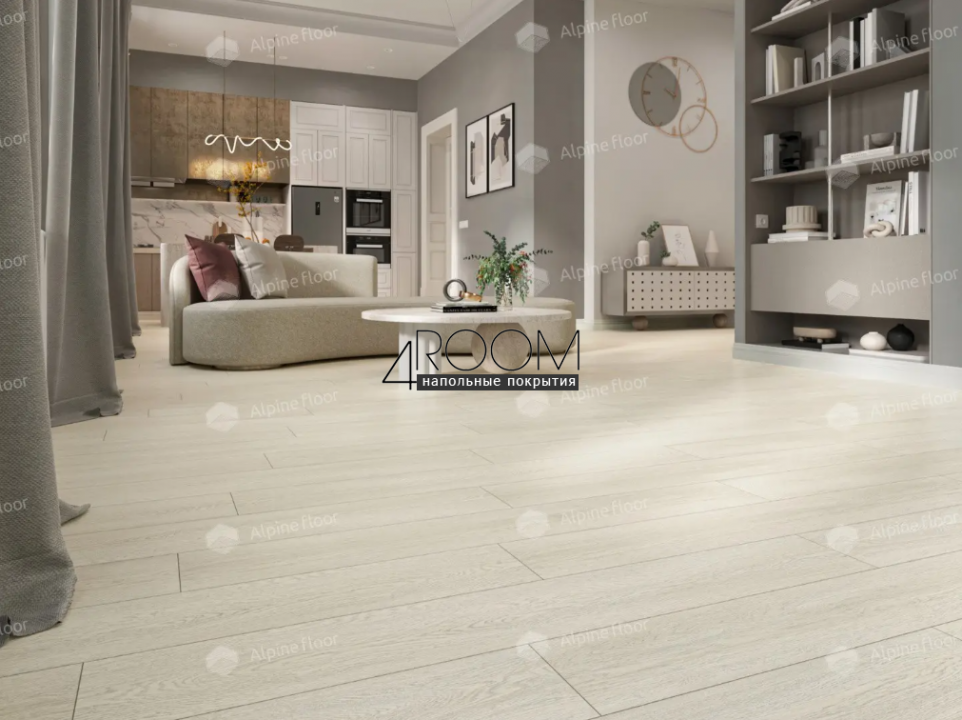 Каменно-полимерная замковая SPC плитка Alpine Floor Норвежский лес ECO 9-1 MC, 1220х183мм, 6/0,55мм с встроенной подложкой, 43 класс