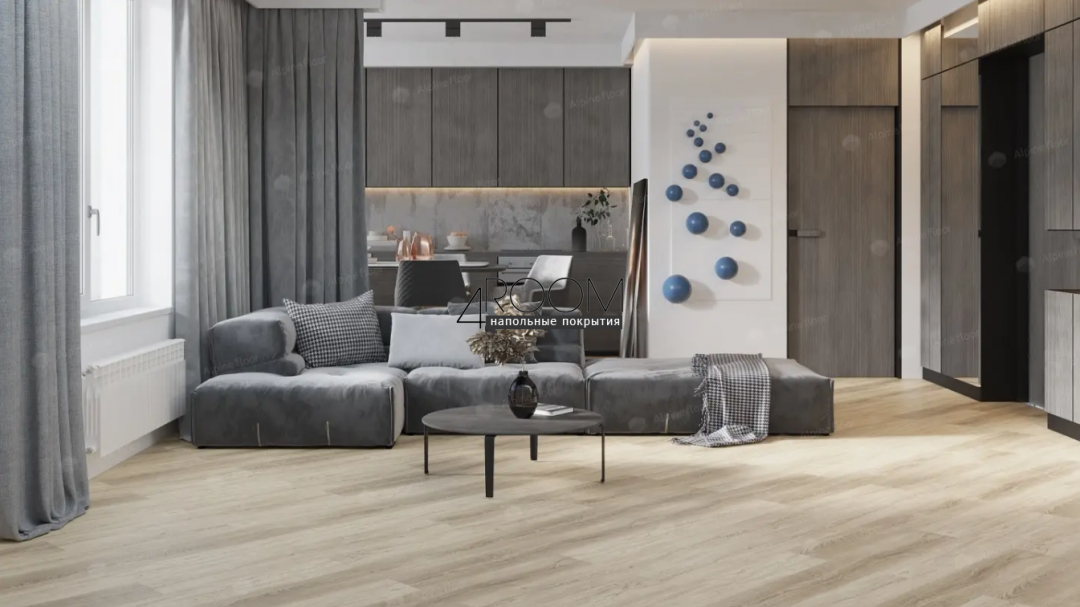 Каменно-полимерная замковая SPC плитка Alpine Floor Редвуд ECO 9-11 MC, 1220х183мм, 6/0,55мм с встроенной подложкой, 43 класс