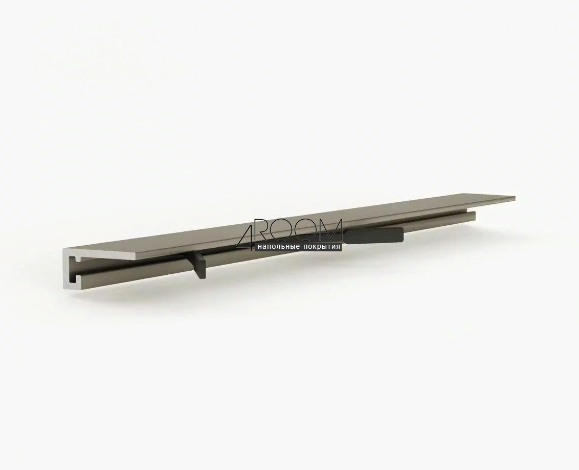Микроплинтус алюминиевый LACONISTIQ MICRO 15 CLASSIC, 15х5х2450мм, Шампань анодированный