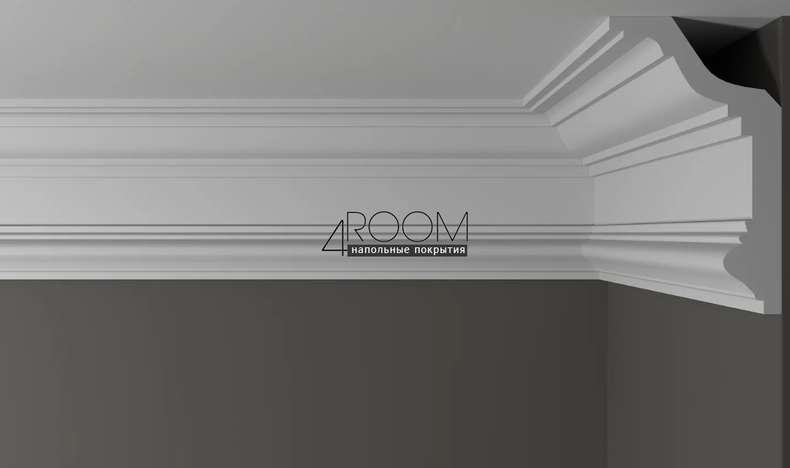 Потолочный плинтус/карниз из дюрополимера под покраску Decor-Dizayn DD513, 192х111х2000мм