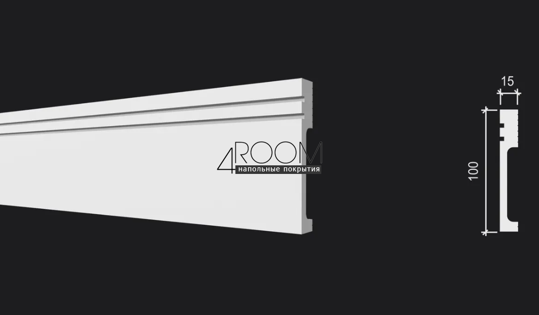 Молдинг из дюрополимера под покраску Decor-Dizayn DD719, 100x15х2000 мм