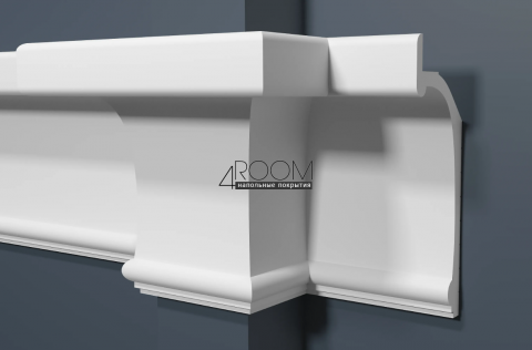 Молдинг из дюрополимера под покраску Decor-Dizayn DD518, 125x45х2000 мм