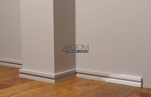 Плинтус из дюрополимера под покраску Decor-Dizayn DD637, 32,8х10х2000мм