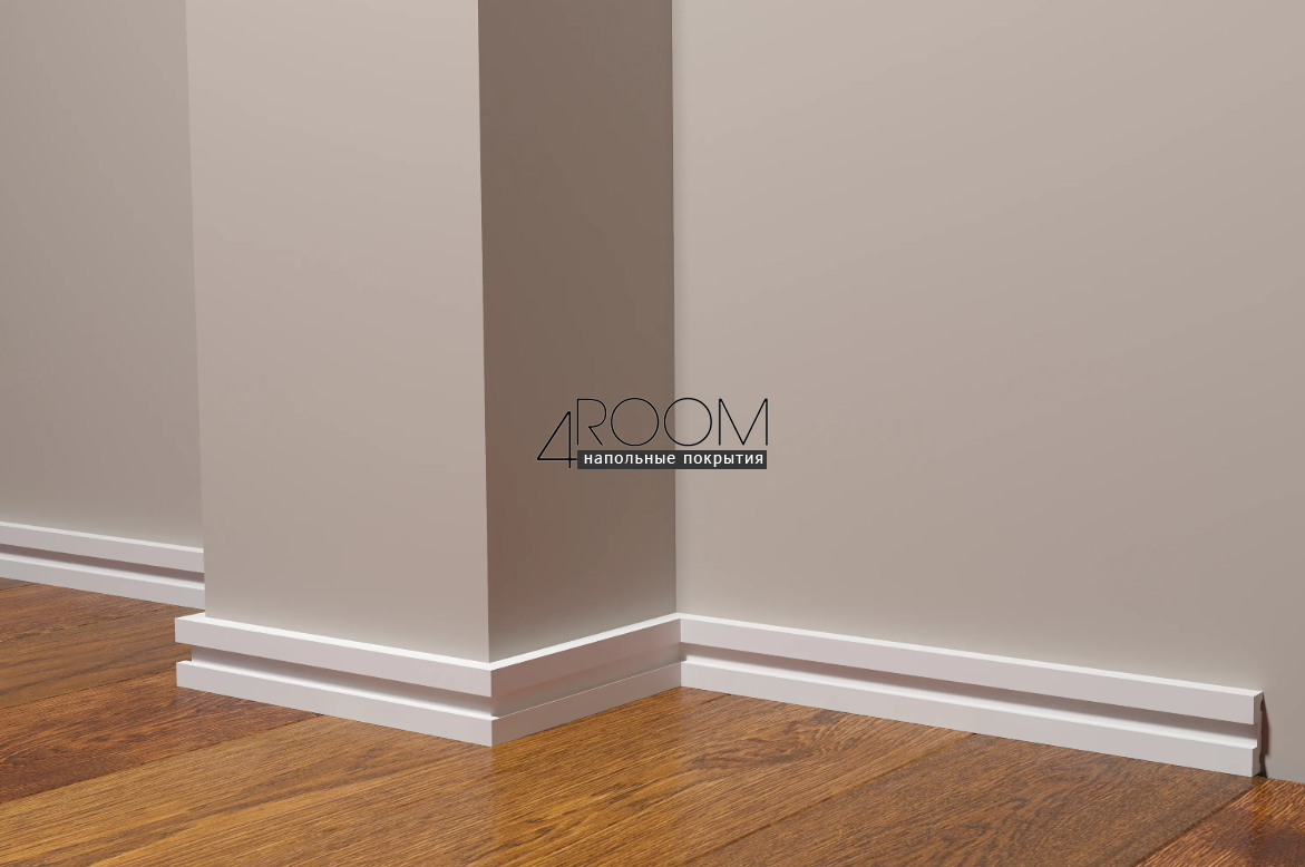 Плинтус из дюрополимера под покраску Decor-Dizayn DD637, 32,8х10х2000мм