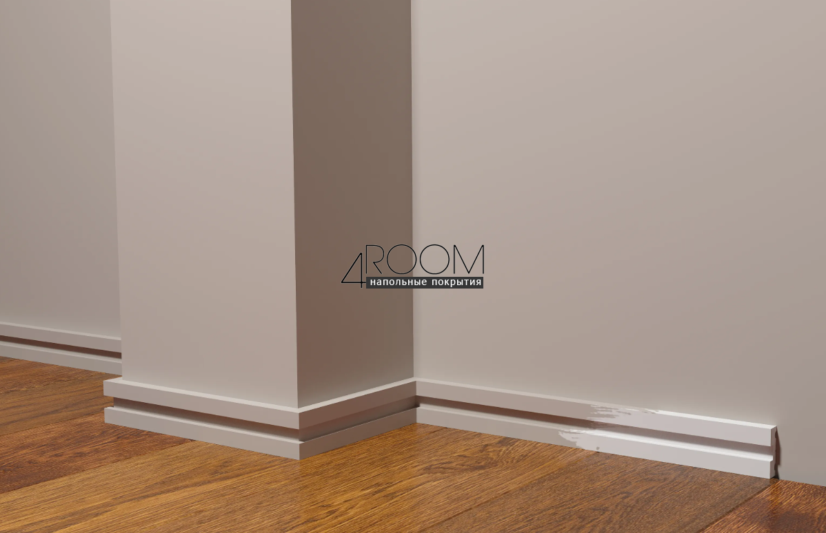 Плинтус из дюрополимера под покраску Decor-Dizayn DD637, 32,8х10х2000мм