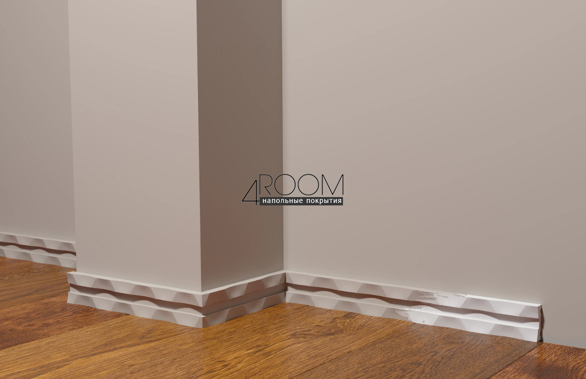 Плинтус из дюрополимера под покраску Decor-Dizayn DD636, 32,8х10х2000мм