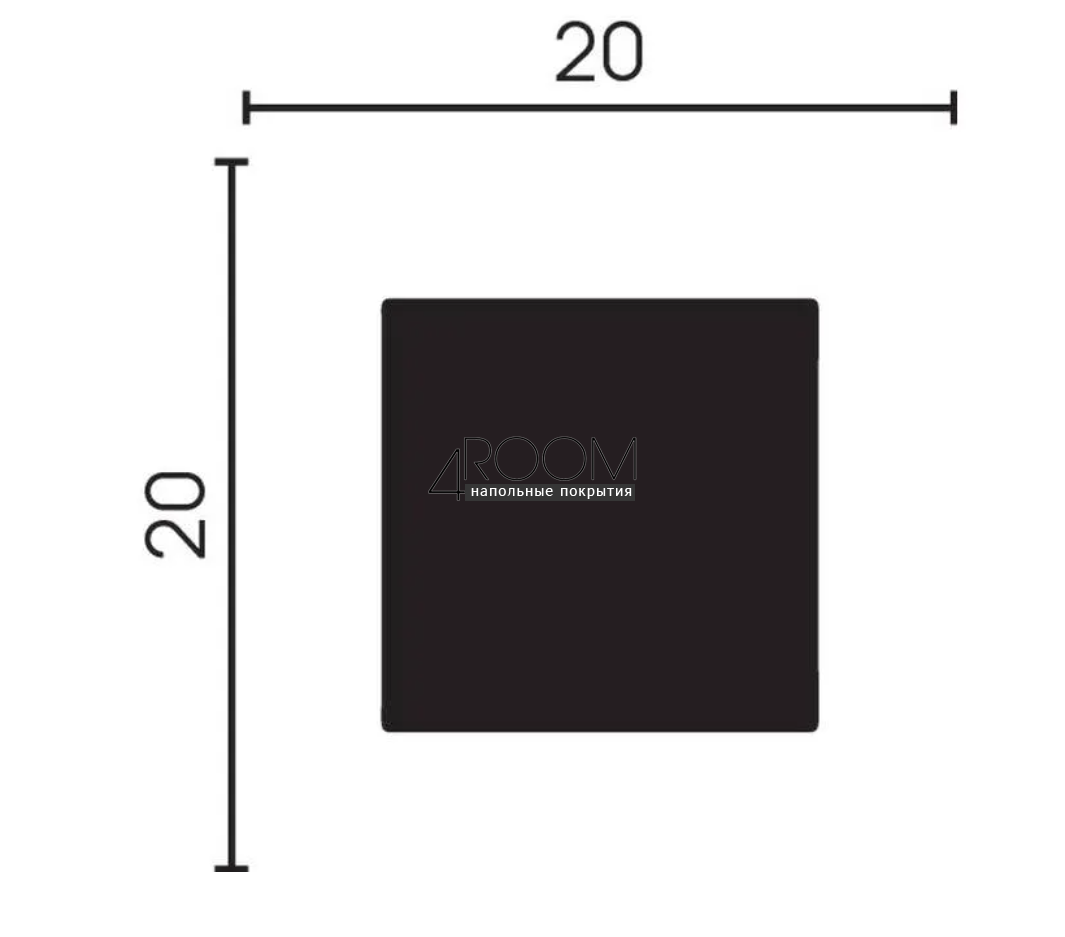 Плинтус из дюрополимера под покраску Decor-Dizayn DD622, 20х20х2000мм