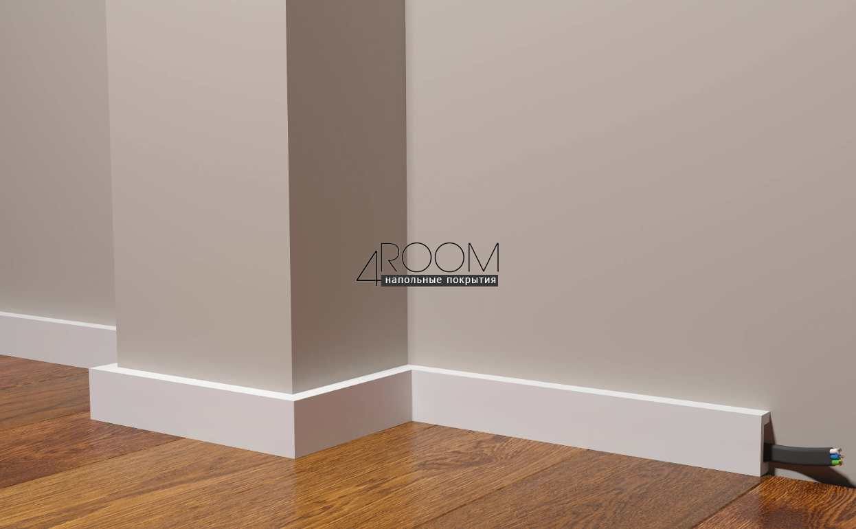 Плинтус из дюрополимера под покраску Decor-Dizayn DD618(3м), 40х15х3000мм
