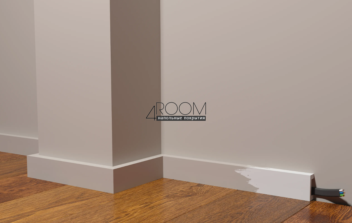 Плинтус из дюрополимера под покраску Decor-Dizayn DD618(3м), 40х15х3000мм