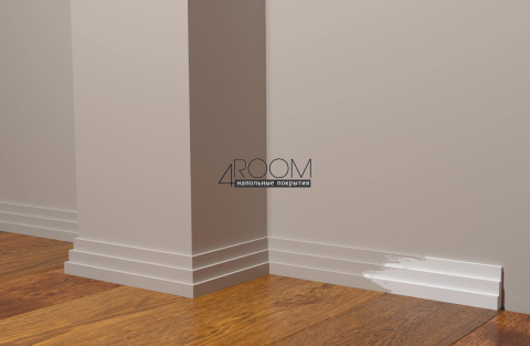 Плинтус из дюрополимера под покраску Decor-Dizayn DD624, 42х12х2000мм