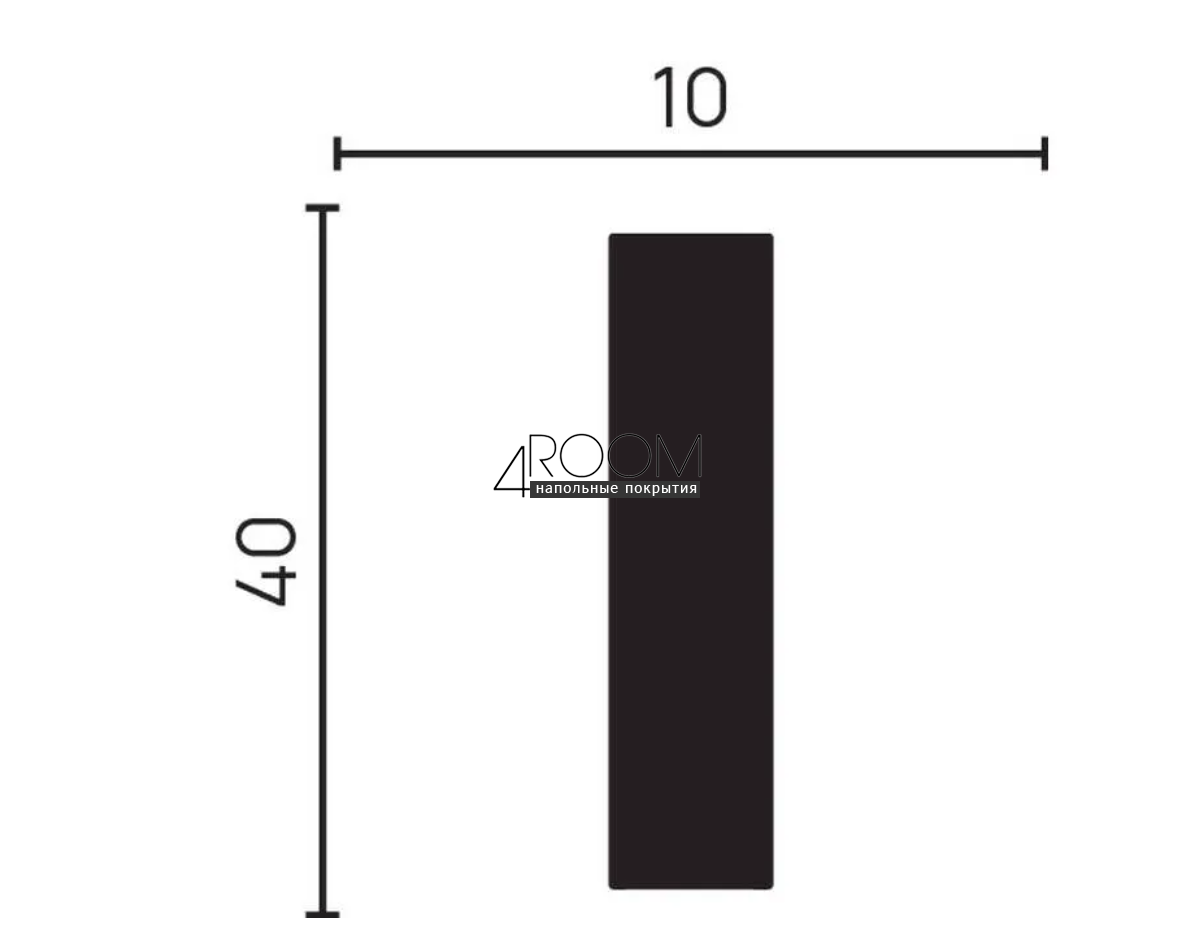 Плинтус из дюрополимера под покраску Decor-Dizayn DD620, 40х10х2000мм