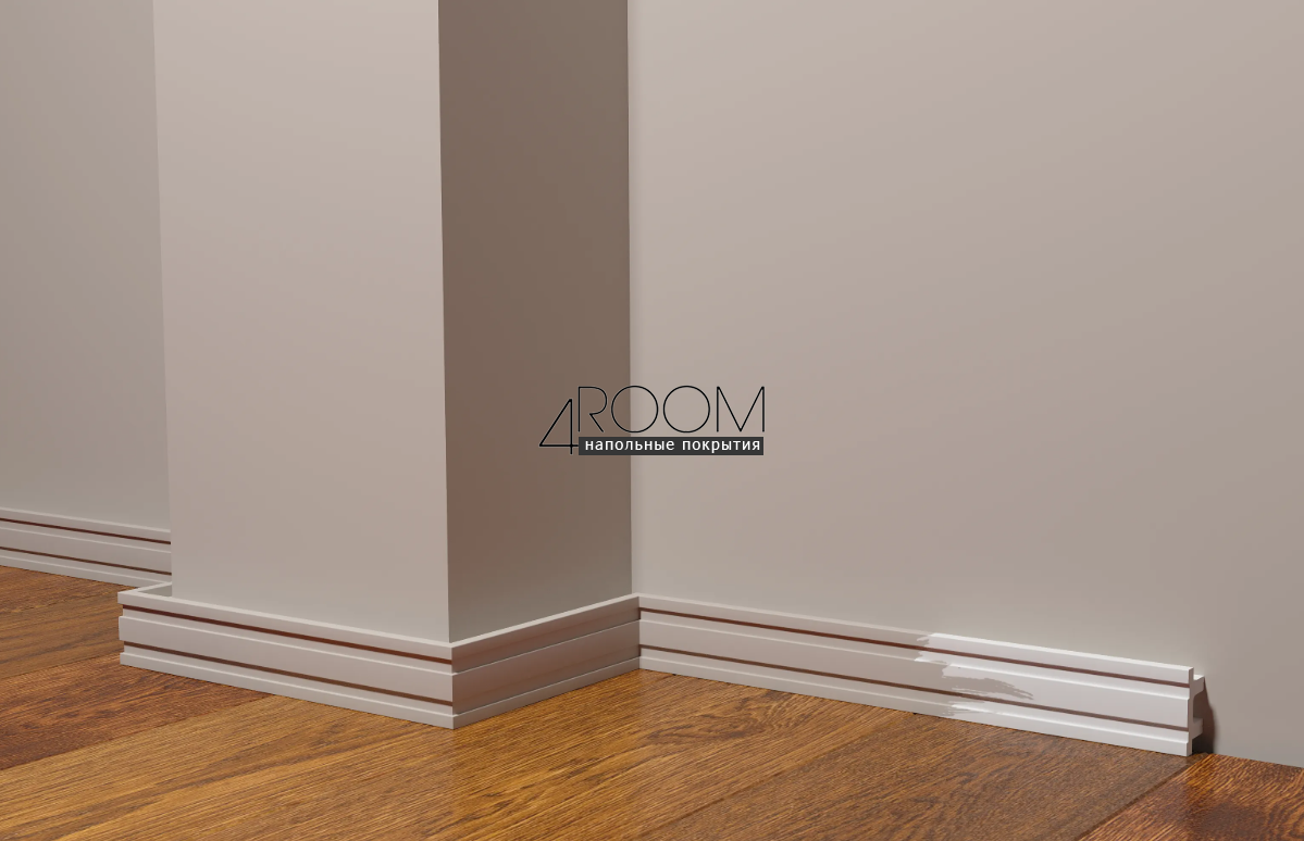Плинтус из дюрополимера под покраску Decor-Dizayn DD633, 36х18х2000мм