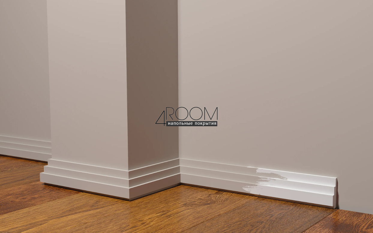 Плинтус из дюрополимера под покраску Decor-Dizayn DD625, 45х15х2000мм