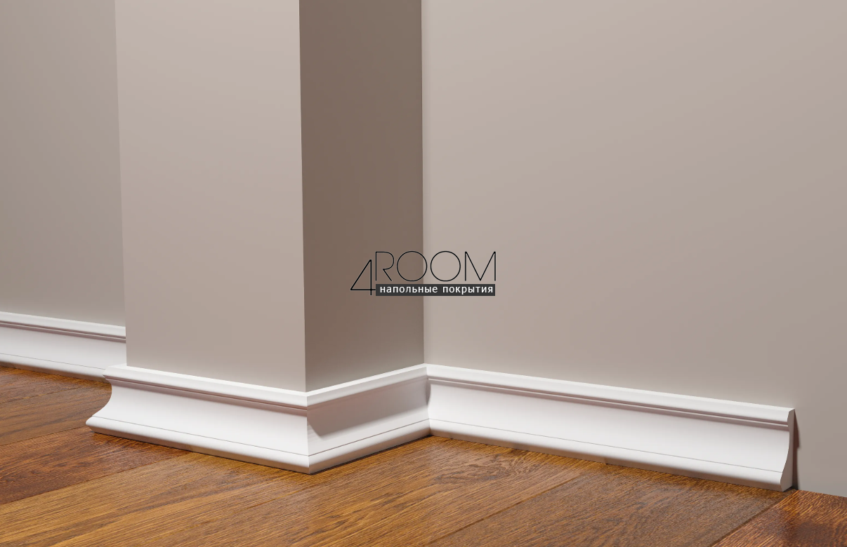 Плинтус из дюрополимера под покраску Decor-Dizayn DD151А, 50х22х2000мм