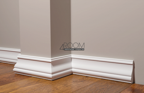 Плинтус из дюрополимера под покраску Decor-Dizayn DD152А, 85х25х2000мм
