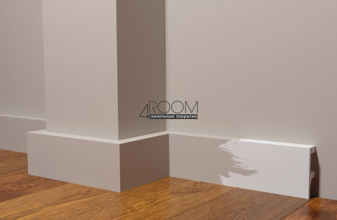 Плинтус из дюрополимера под покраску Decor-Dizayn DD615, 80х25х2000мм