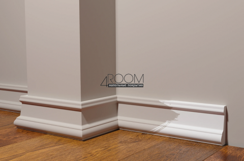 Плинтус из дюрополимера под покраску Decor-Dizayn DD147А, 84х26х2000мм