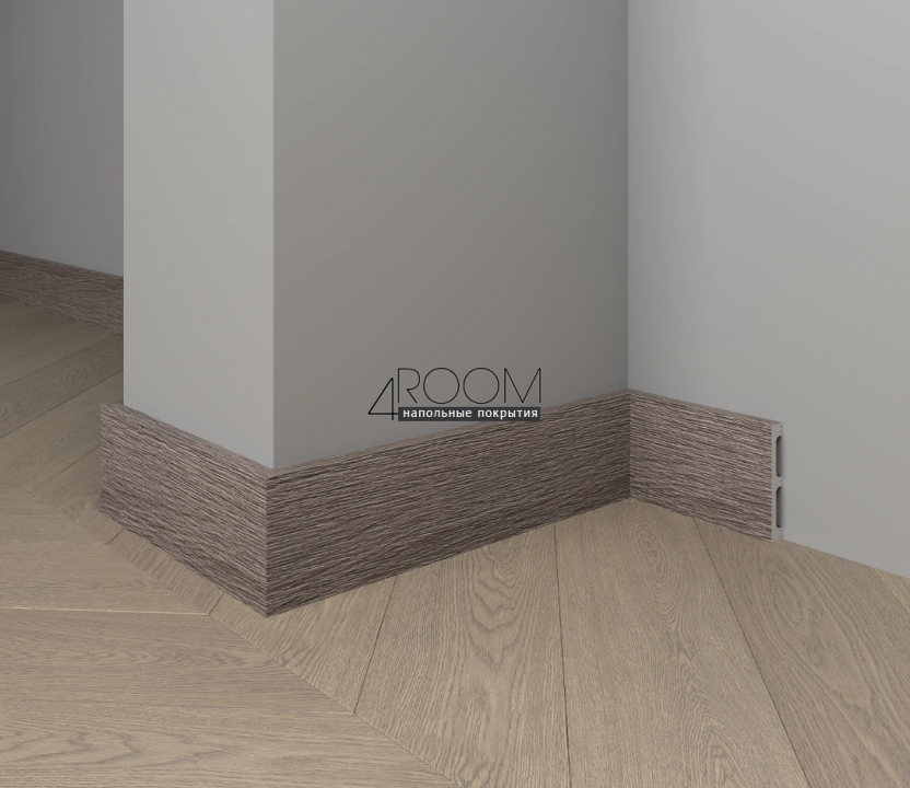 Цветной плинтус из дюрополимера Decor-Dizayn 708-80SH, 80х13х2400мм
