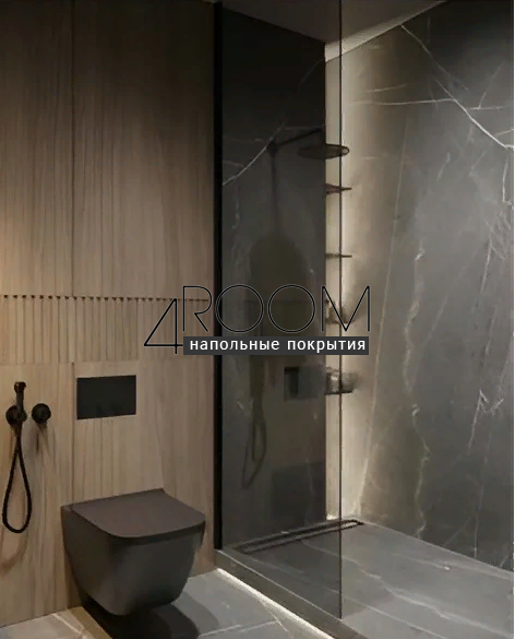 Теневая алюминиевая рейка Laconistiq MULTILEVEL NEW для TV зон и разноуровневых стен, 46.5x28.7x3000мм, черный анод
