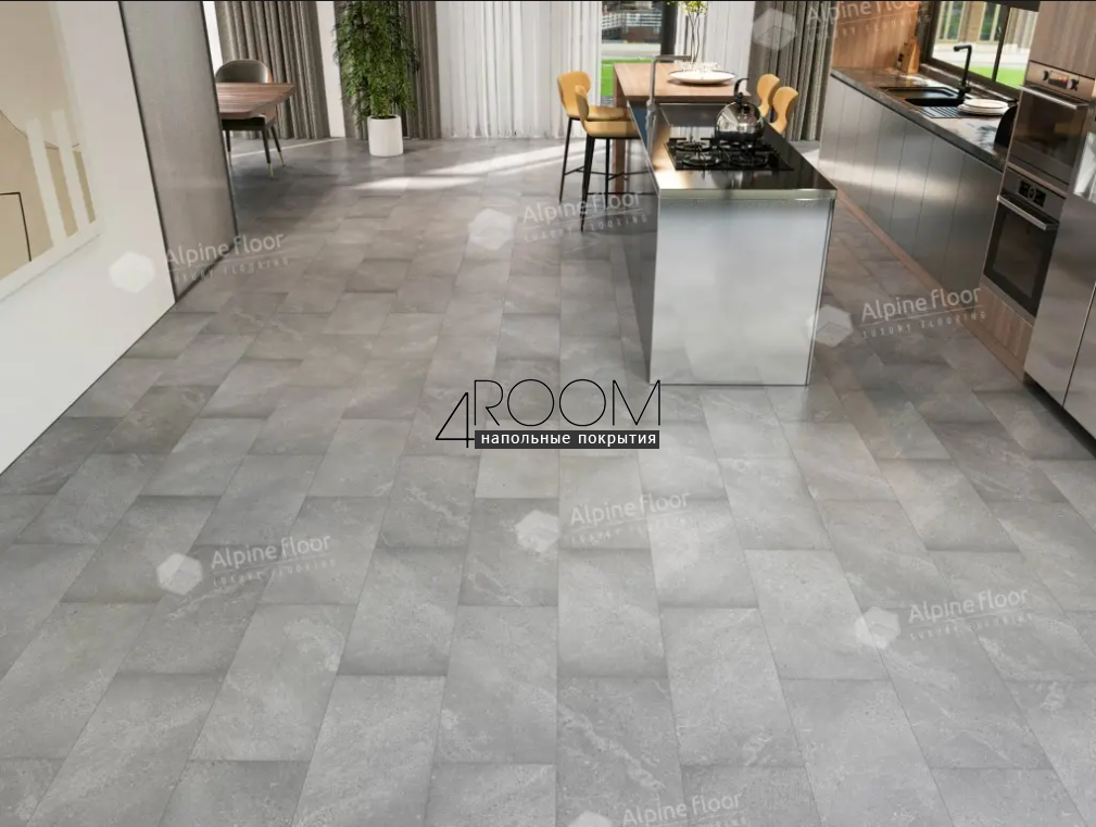 Каменно-полимерная замковая SPC плитка Alpine Floor Stone Mineral Core Блайд ECO 4-14 MC 4мм/0,5мм защитный слой