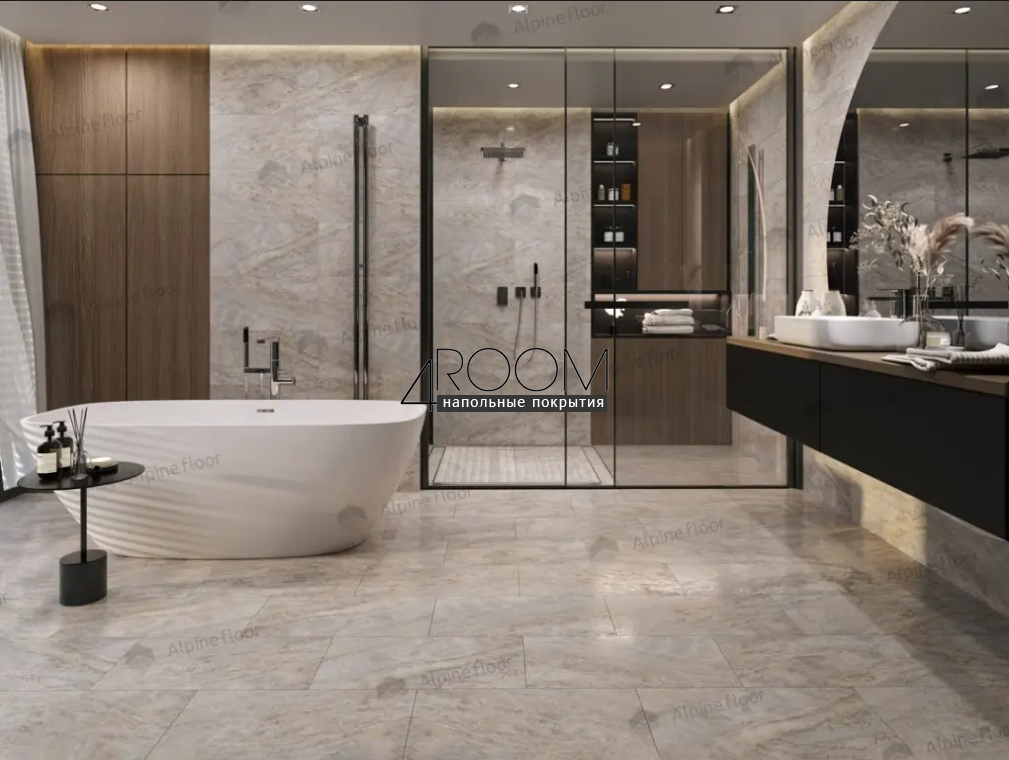 Каменно-полимерная замковая SPC плитка Alpine Floor Stone Mineral Core Вилио ЕСО 4-26 MC 4мм/0,5мм защитный слой