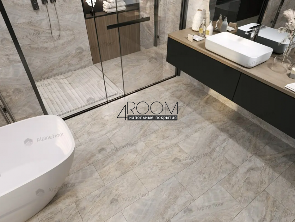 Каменно-полимерная замковая SPC плитка Alpine Floor Stone Mineral Core Вилио ЕСО 4-26 MC 4мм/0,5мм защитный слой