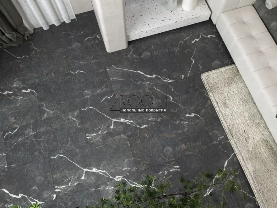 Каменно-полимерная замковая SPC плитка Alpine Floor Stone Mineral Core Гермес ЕСО 4-28 MC 4мм/0,5мм защитный слой