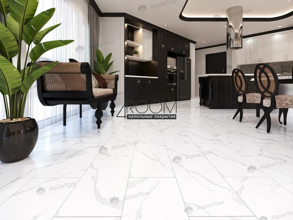 Каменно-полимерная замковая SPC плитка Alpine Floor Stone Mineral Core Гранти ЕСО 4-31 MC 4мм/0,5мм защитный слой