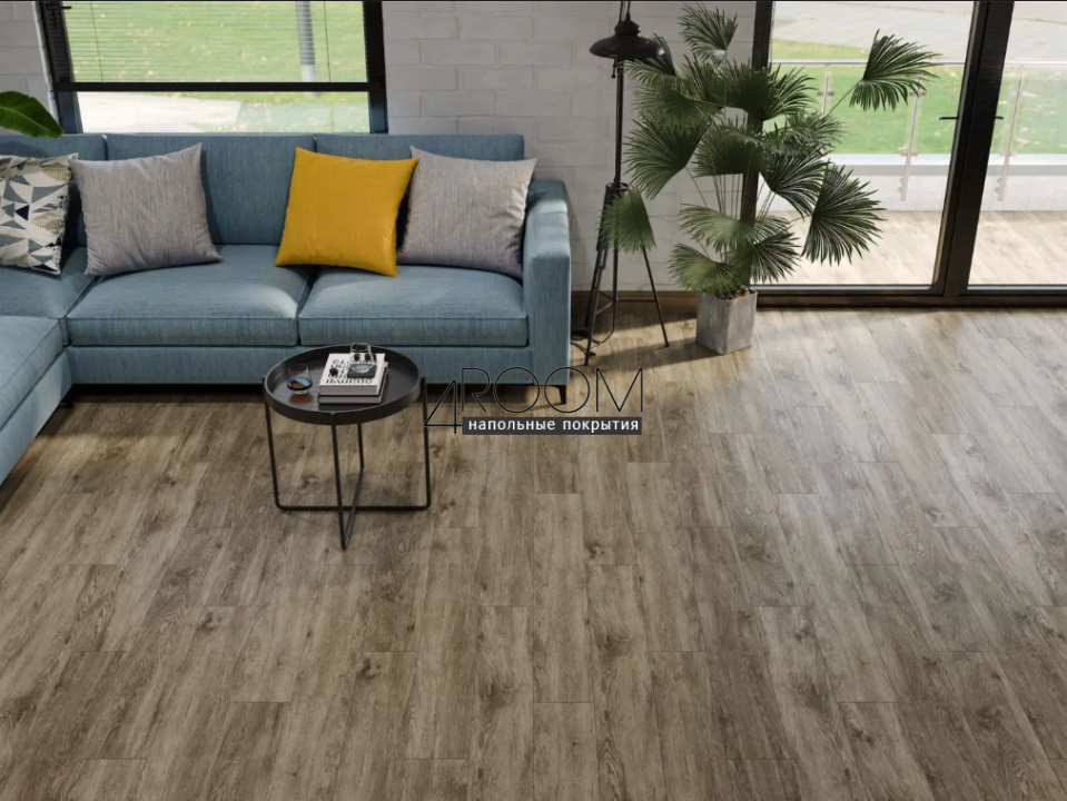 Каменно-полимерная замковая SPC плитка Alpine Floor Гранд Секвойя ВЕНГЕ ГРЕЙ ECO 11-808 MC, 1220х183мм, 5/0,5мм, 43 класс