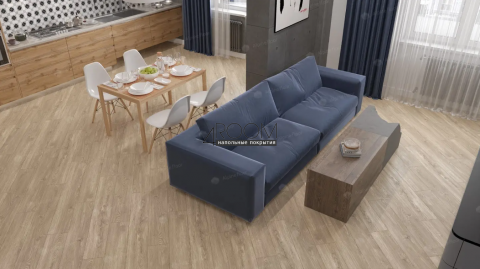 Каменно-полимерная замковая SPC плитка Alpine Floor Секвойя (Sequoia), Секвойя Коньячная ЕСО 6-2 SPC, 1220х183мм, 4/0,5мм, 43 класс