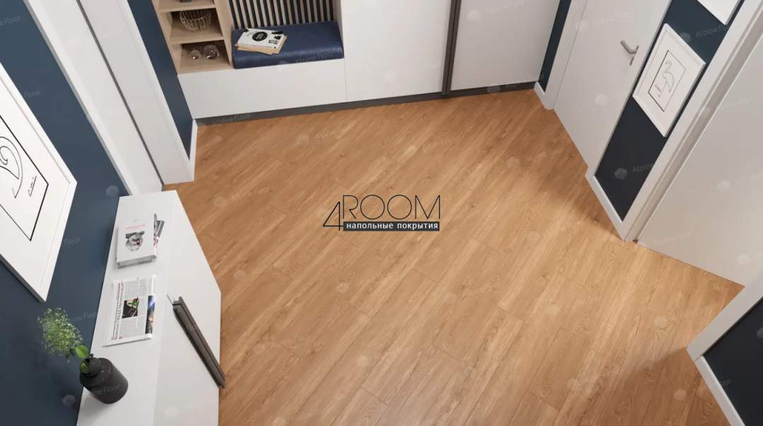 Каменно-полимерная замковая SPC плитка Alpine Floor Секвойя (Sequoia), Секвойя Королевская Royal ЕСО 6-4 SPC, 1220х183мм, 4/0,5мм, 43 класс