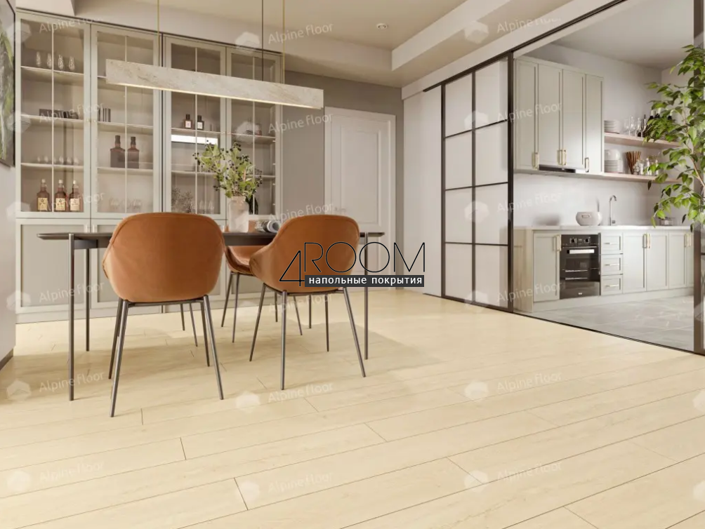 Каменно-полимерная замковая SPC плитка Alpine Floor Секвойя (Sequoia), Секвойя Калифорния ЕСО 6-6 SPC, 1220х183мм, 4/0,5мм, 43 класс