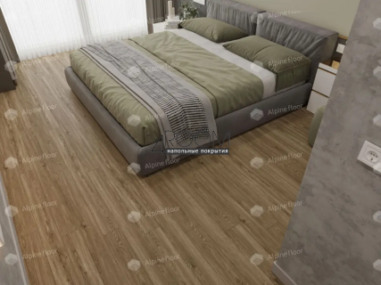 Каменно-полимерная замковая SPC плитка Alpine Floor Секвойя (Sequoia), Секвойя Рустикальная ЕСО 6-11 SPC, 1220х183мм, 4/0,5мм, 43 класс