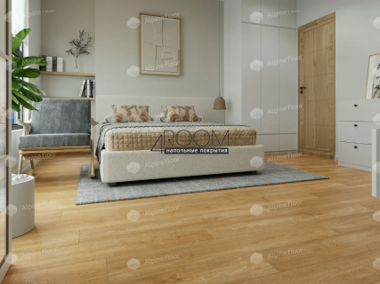 Каменно-полимерная замковая SPC плитка Alpine Floor Секвойя (Sequoia), Секвойя Пуро ЕСО 6-14 SPC, 1220х183мм, 4/0,5мм, 43 класс