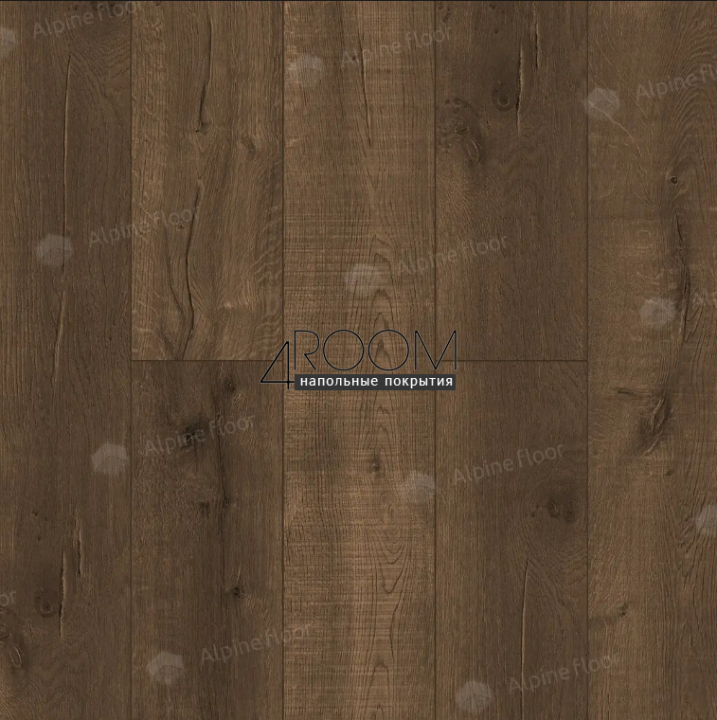 Каменно-полимерная замковая SPC плитка Alpine Floor Натуральное дерево (Real Wood), Вермонтский дуб Vermont ЕСО 2-3 MC, 1220х183мм, 6/0,5мм, 43 класс