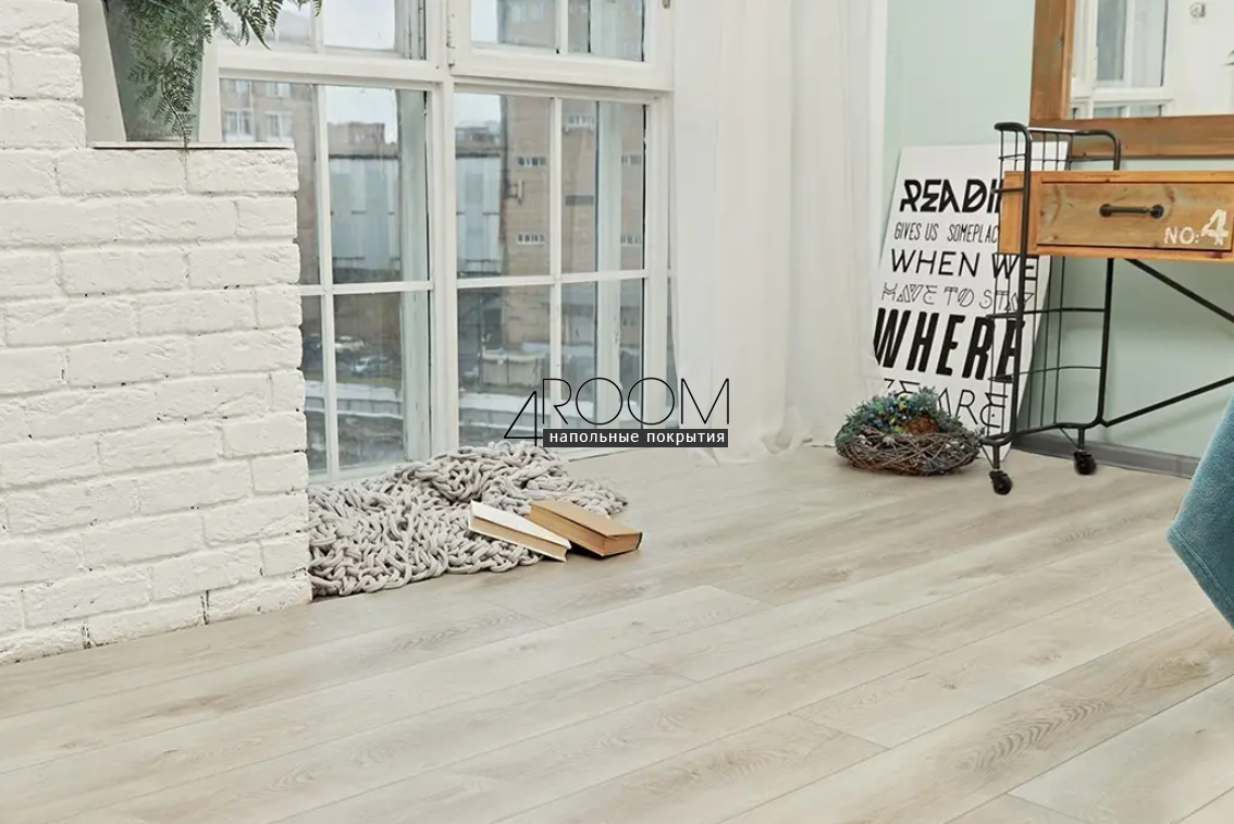 Каменно-полимерная замковая SPC плитка Alpine Floor Премиальный XL (Premium XL), Дуб Белая ночь ABA ECO 7-2 MC, 1524х180мм, 8/0,5мм, 43 класс
