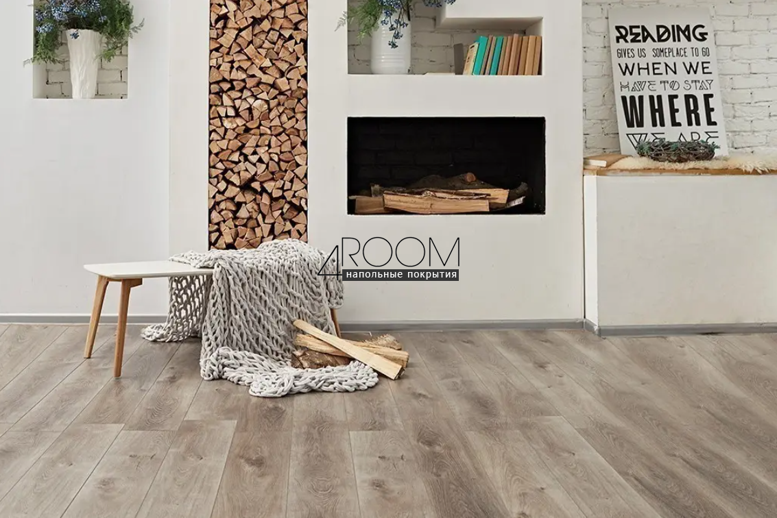 Каменно-полимерная замковая SPC плитка Alpine Floor Премиальный XL (Premium XL), Дуб Грей Дождливый ABA ECO 7-4 MC, 1524х180мм, 8/0,5мм, 43 класс
