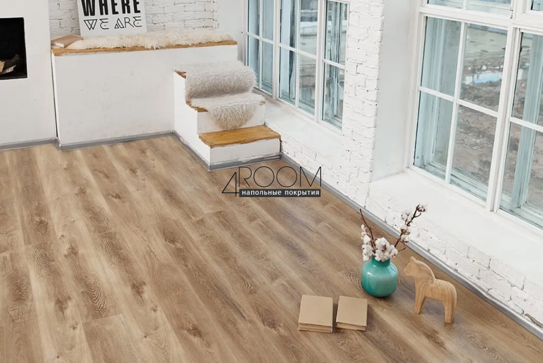 Каменно-полимерная замковая SPC плитка Alpine Floor Премиальный XL (Premium XL), Дуб Природный Изысканный ABA ECO 7-6 MC, 1524х180мм, 8/0,5мм, 43 класс