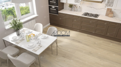 Каменно-полимерная замковая SPC плитка Alpine Floor Премиальный XL (Premium XL), Дуб капучино ABA ECO 7-12 MC, 1524х180мм, 8/0,5мм, 43 класс