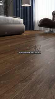 Каменно-полимерная замковая SPC плитка Alpine Floor Премиальный XL (Premium XL), Дуб шоколадный ABA ECO 7-18 MC, 1220х183мм, 8/0,5мм, 43 класс