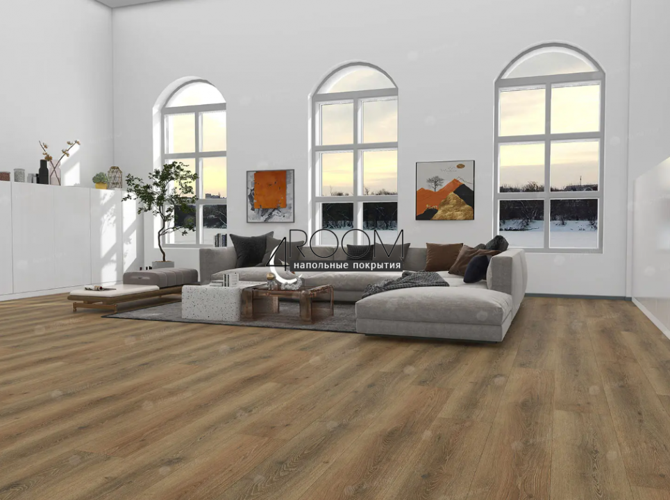 Каменно-полимерная замковая SPC плитка Alpine Floor Премиальный XL (Premium XL), Дуб Эниф ABA ECO 7-31 MC, 8/0,5мм, 43 класс