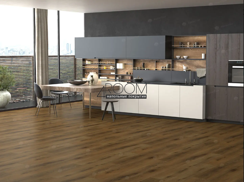 Каменно-полимерная замковая SPC плитка Alpine Floor Премиальный XL (Premium XL), Дуб Марко ABA ECO 7-32 MC, 8/0,5мм, 43 класс