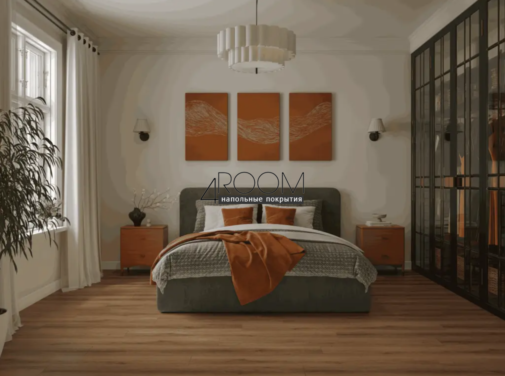 Каменно-полимерная замковая SPC плитка Alpine Floor Премиальный XL (Premium XL), Дуб Умбровый ABA ECO 7-35 MC, 1524х180х8/0,5мм, 43 класс