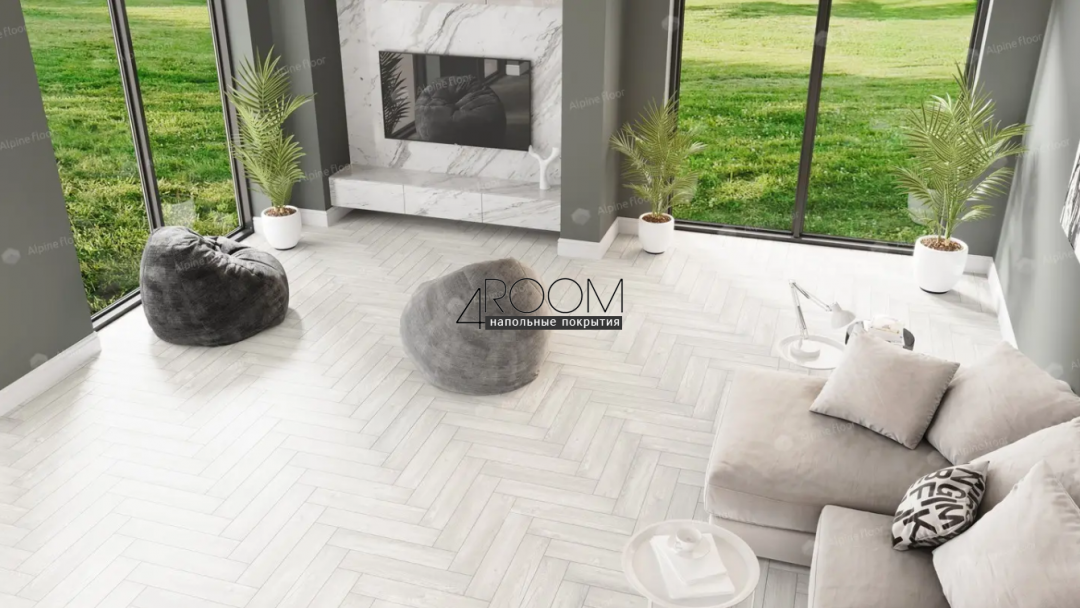 Каменно-полимерная замковая SPC плитка Alpine Floor Изящный паркет (Light Parquet), ДУБ АРКТИК ЕСО 13-4 MC, 600х125х4/0,5мм, 43 класс